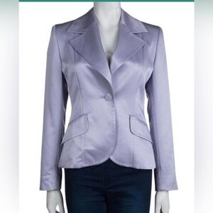 MaxMara Fitted Single Button Blazer In Lavender 10